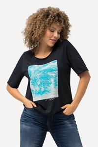 Ulla Popken Rundhalsshirt T-Shirt Möwen A-Linie Rundhals Halbarm