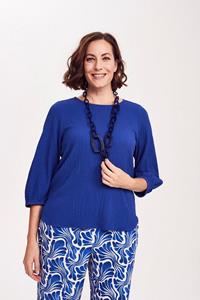 Mayerline Losse Blouse In 3D Stretch Seersucker