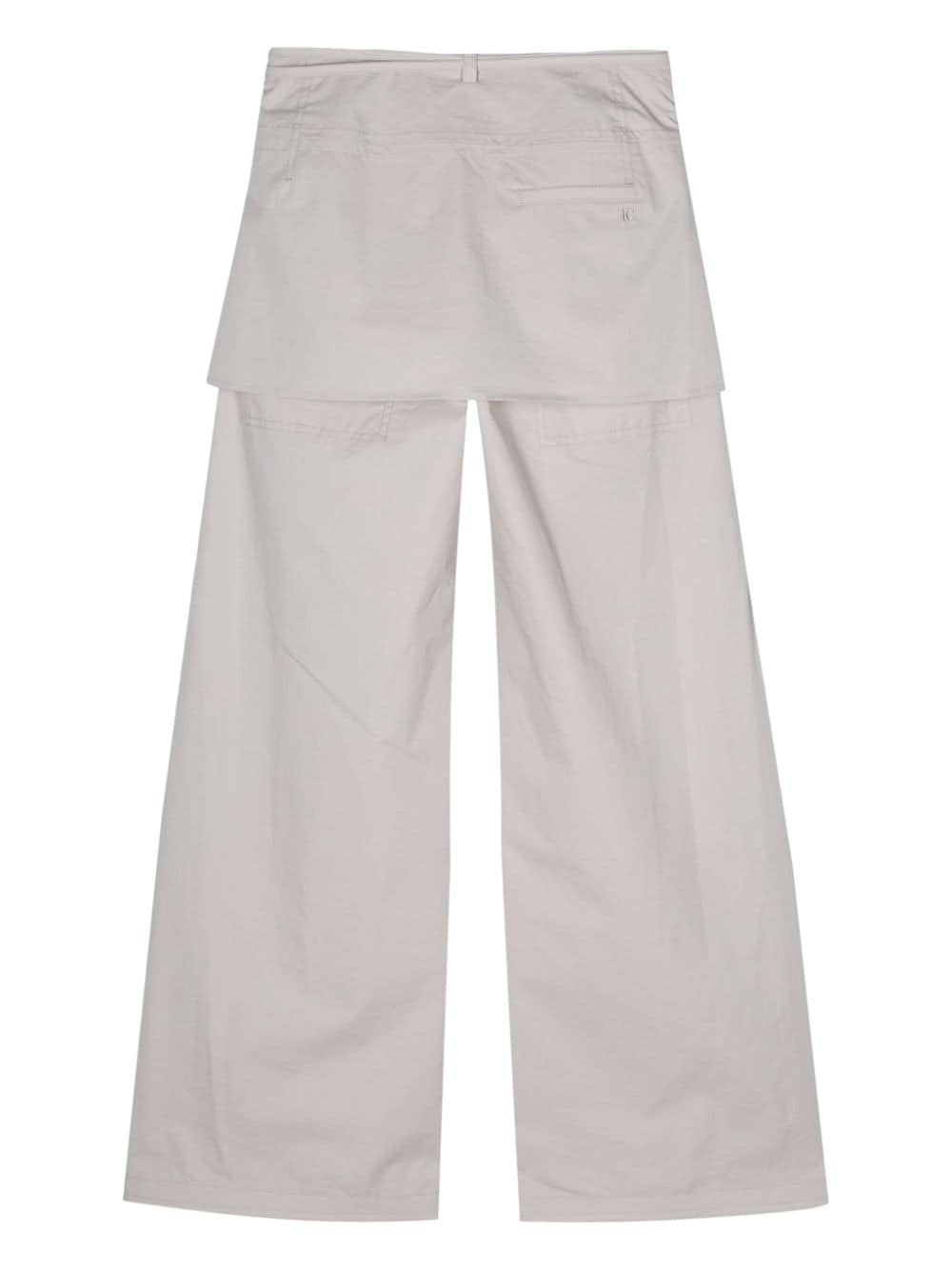 Low Classic layered wide-leg trousers - Grijs