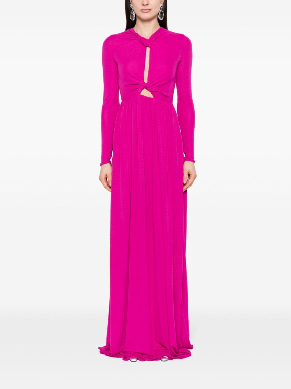 Giambattista Valli Maxi-jurk met geknoopt detail - Roze