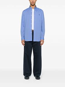 Polo Ralph Lauren Popeline overhemd met borduurwerk - Blauw