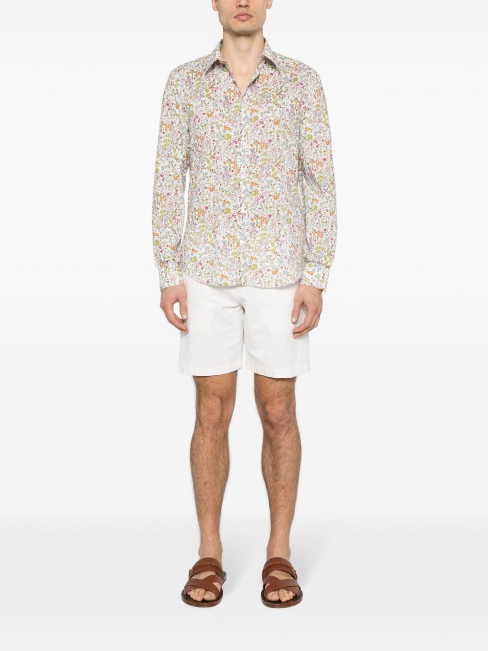 Paul Smith Overhemd met bloemenprint - Wit