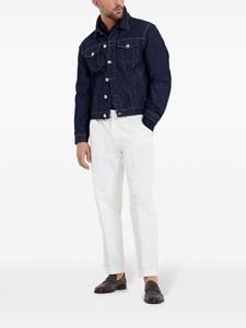 Brunello Cucinelli spread-collar cotton shirt - Blauw