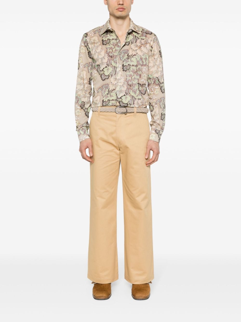ETRO floral-print cotton shirt - Beige