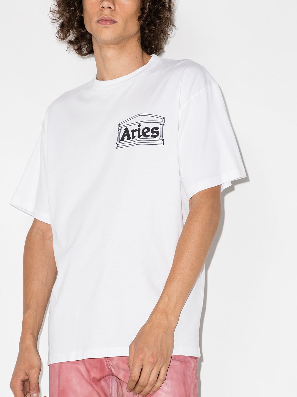 Aries T-shirt met logoprint - Wit