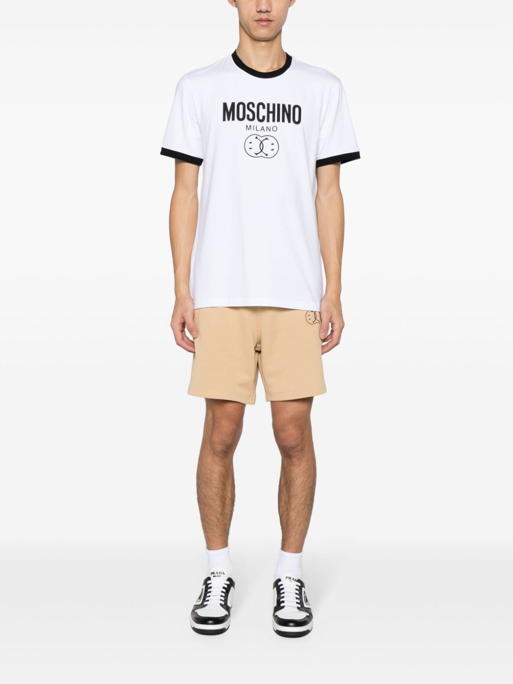 Moschino T-shirt met logoprint - Wit