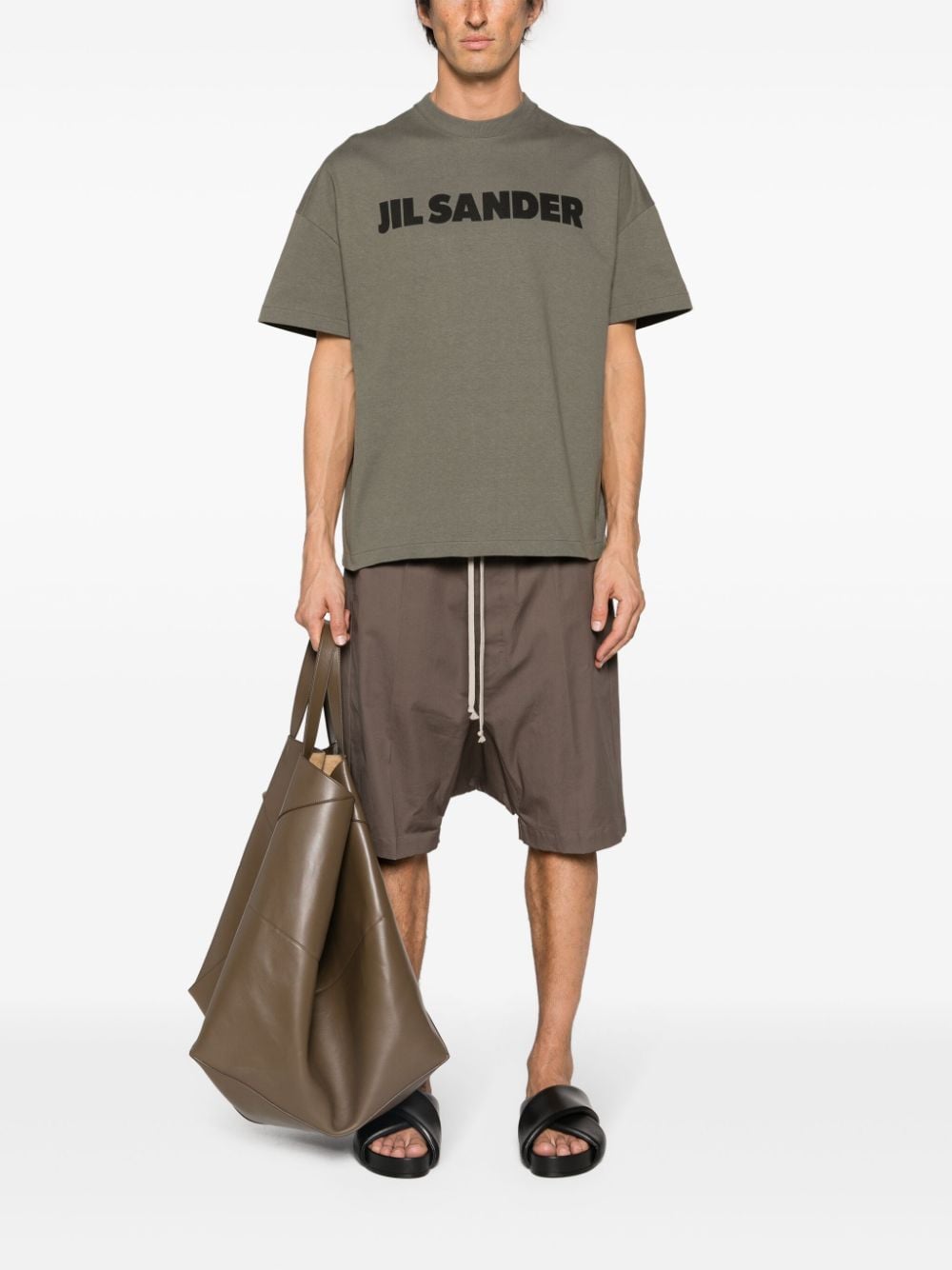 Jil Sander logo-print cotton T-shirt - Groen