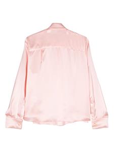 Hebe Studio pointed-collar silk shirt - Roze