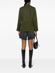 Zadig&Voltaire embroidered-slogan shirt jacket - Groen