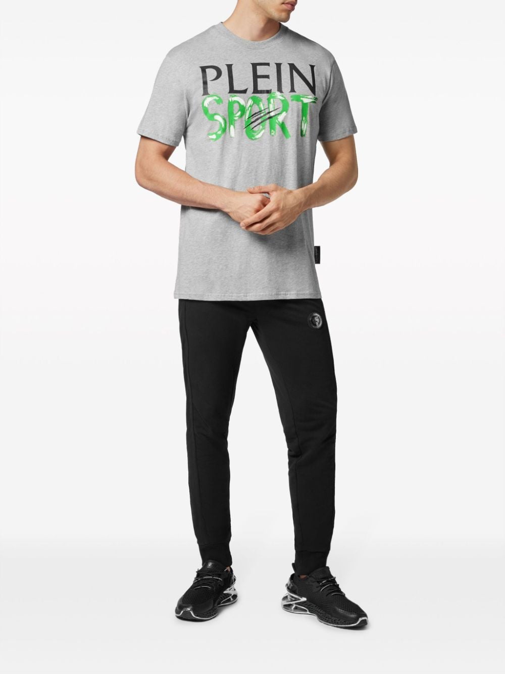 Plein Sport T-shirt met logoprint - Grijs