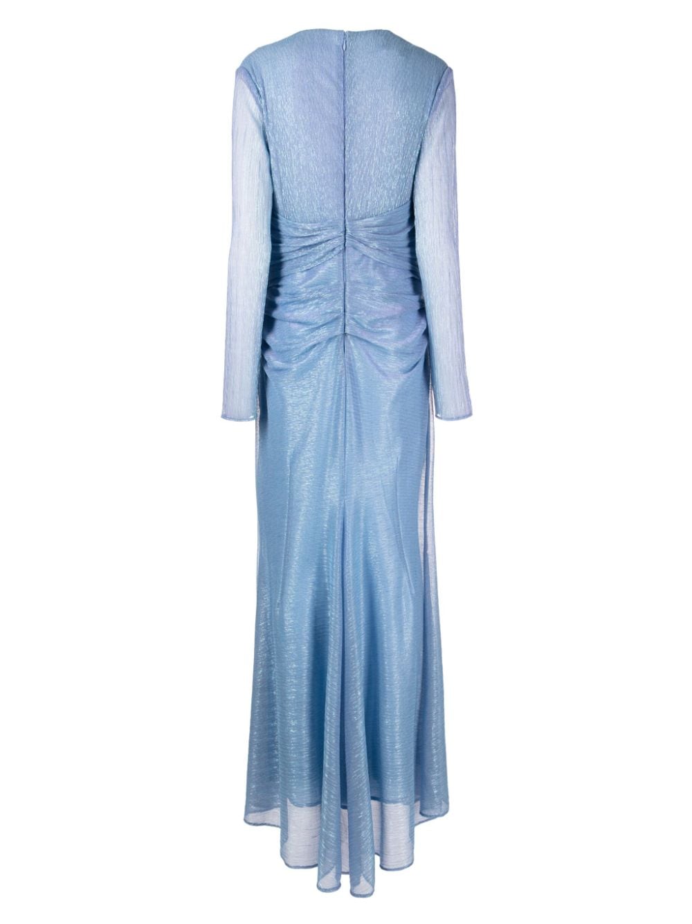 Talbot Runhof draped voile maxi dress - Blauw