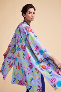 Améline Kimono In Crêpe Met Bloemenprint