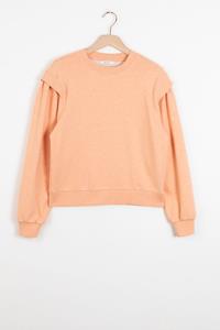 Sissy-Boy Zacht Oranje Sweater Met Schouderdetails