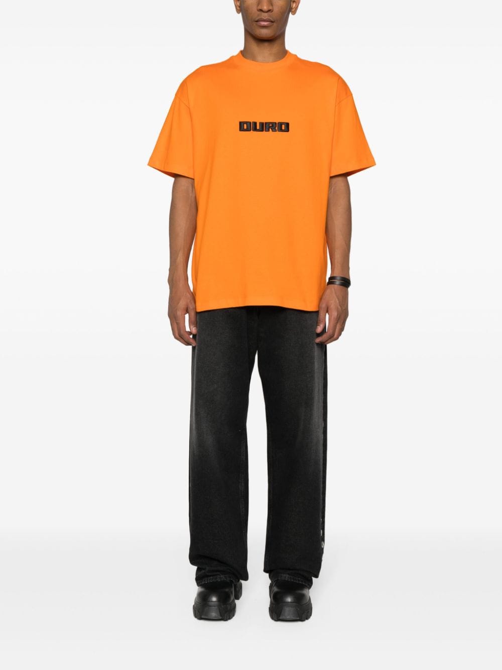 MSGM T-shirt met geborduurd logo - Oranje