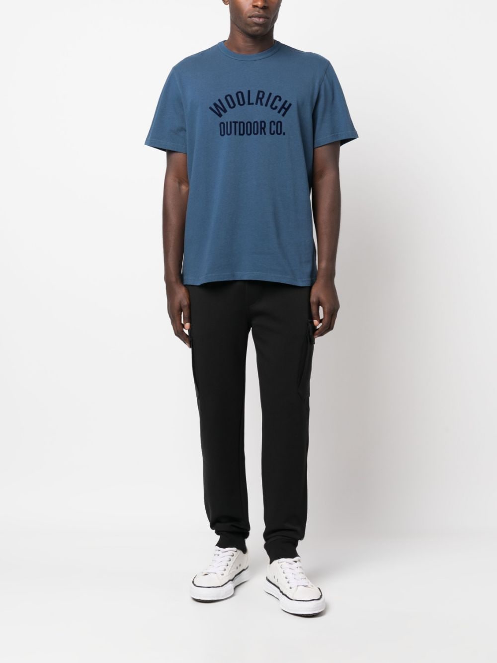 Woolrich T-shirt met logoprint - Blauw