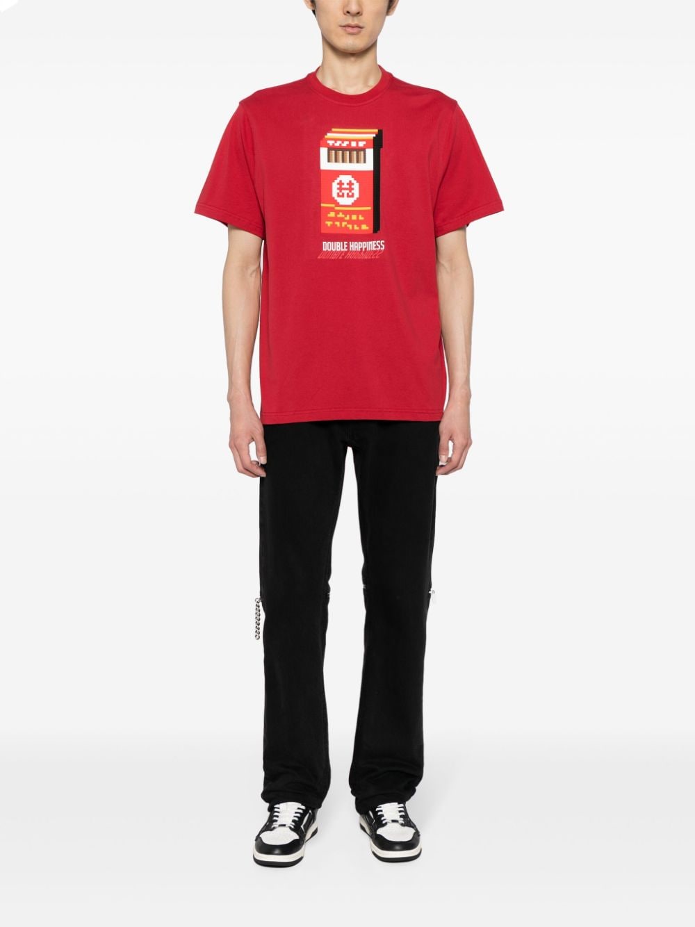 Mostly Heard Rarely Seen 8-Bit Katoenen T-shirt met print - Rood
