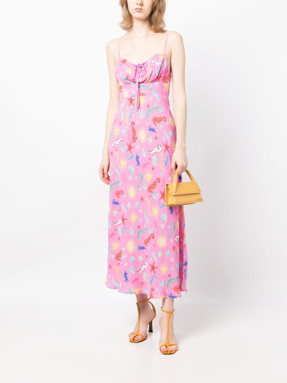 Rixo Maxi-jurk met print - Roze