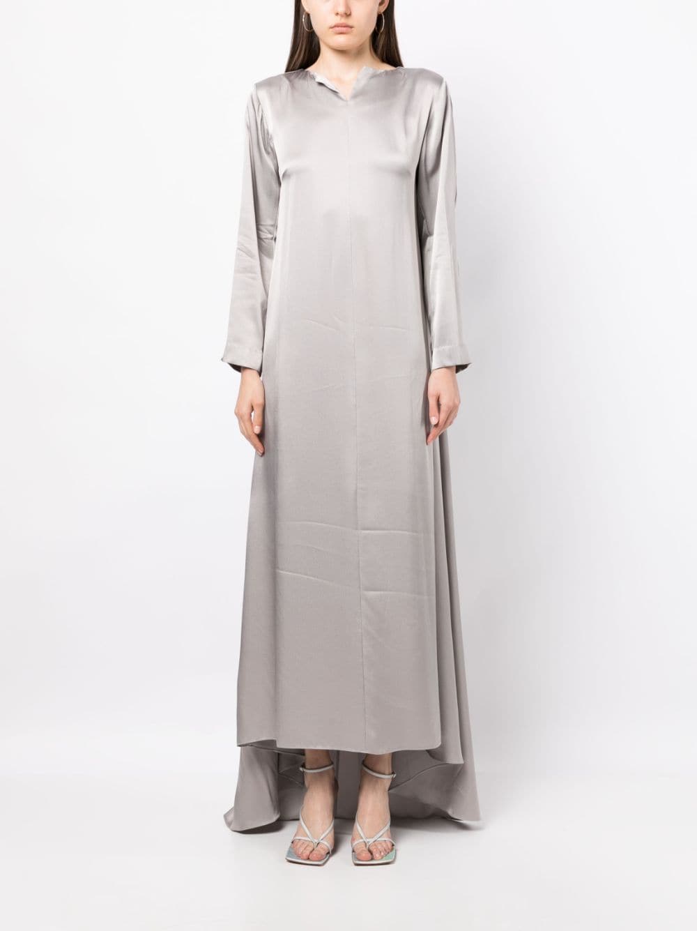 SHATHA ESSA Maxi-jurk met lange mouwen - Grijs