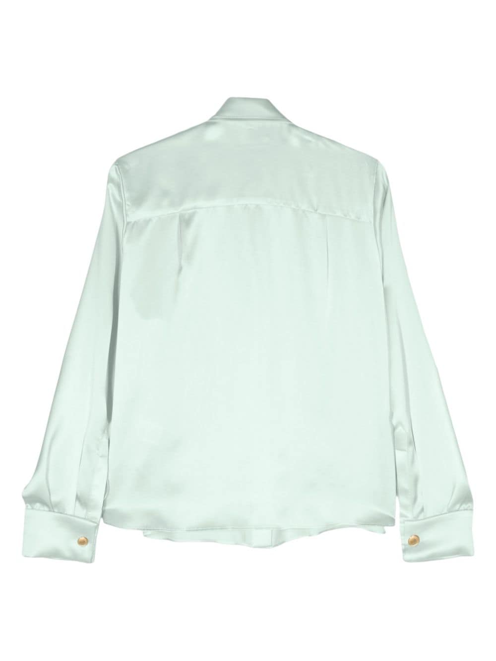 Hebe Studio pointed-collar silk shirt - Groen