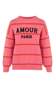 The Musthaves Amour Paris Sweater Roze Oranje