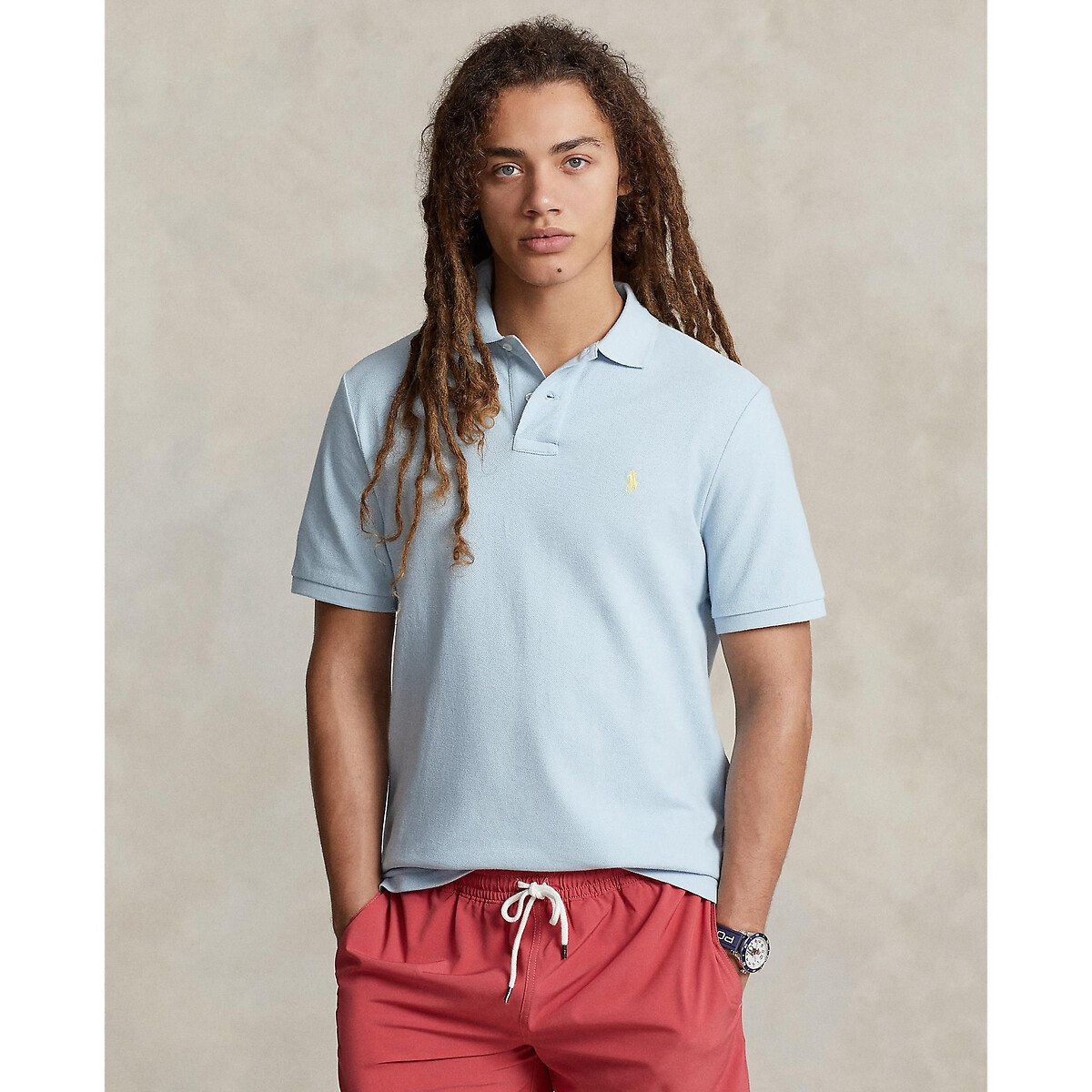 Polo Ralph Lauren Custom-Slim-Fit Poloshirt aus Piqué - Alpine Blue - L