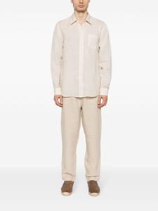 120% Lino long-sleeves linen shirt - Beige