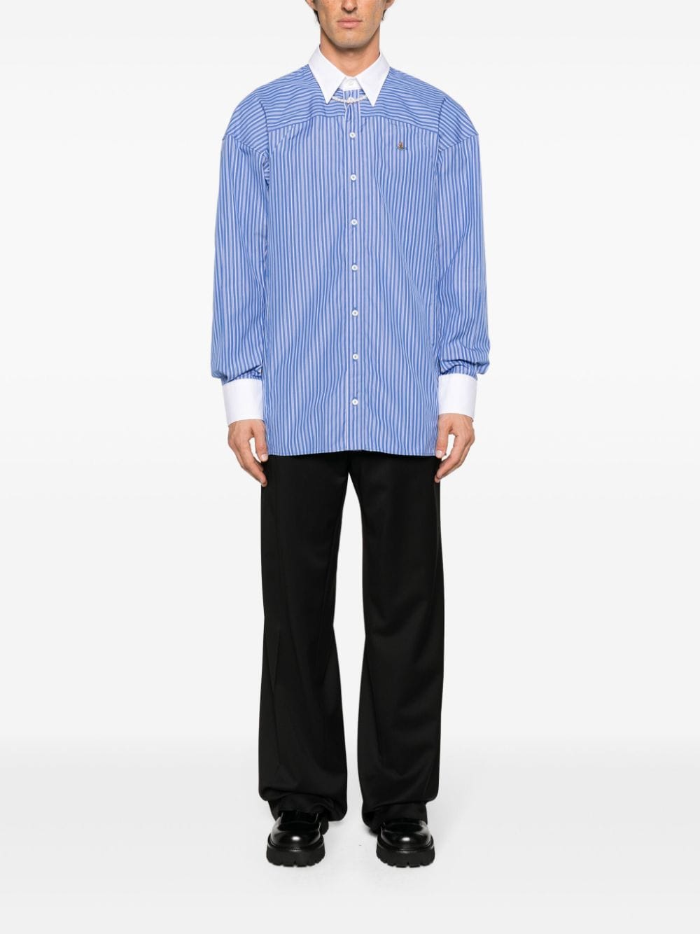 Vivienne Westwood striped cotton shirt - Blauw