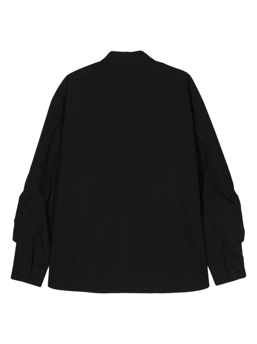 Juun.J sleeve-pocket classic-collar shirt - Zwart