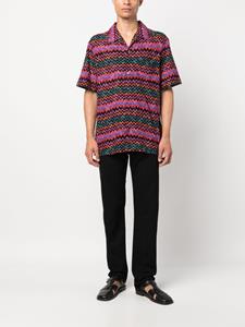 Missoni Overhemd met zigzag-patroon - Paars