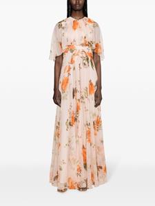 Erdem floral-print silk maxi dress - Roze