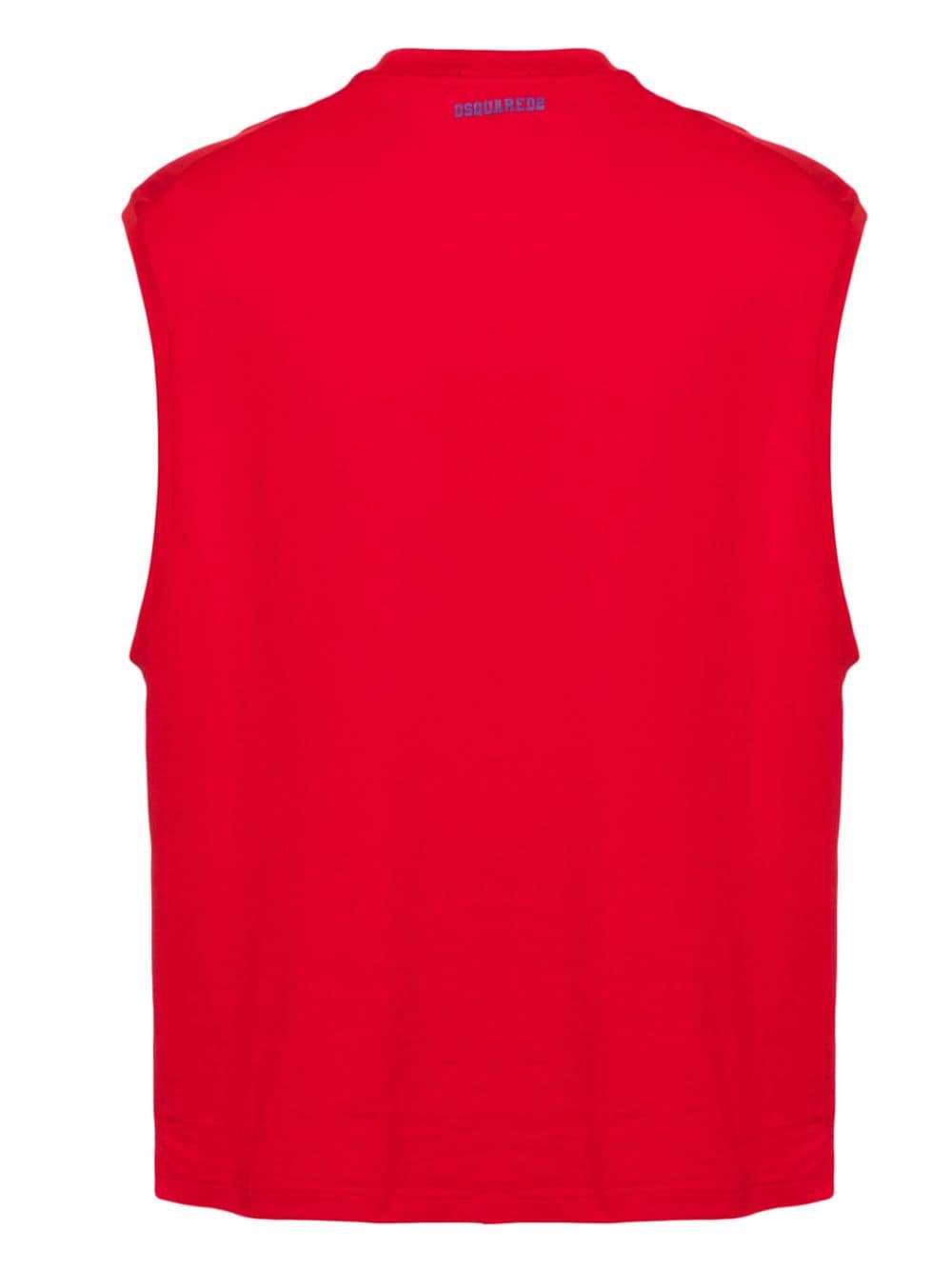 Dsquared2 sleeveless stretch T-shirt - Rood
