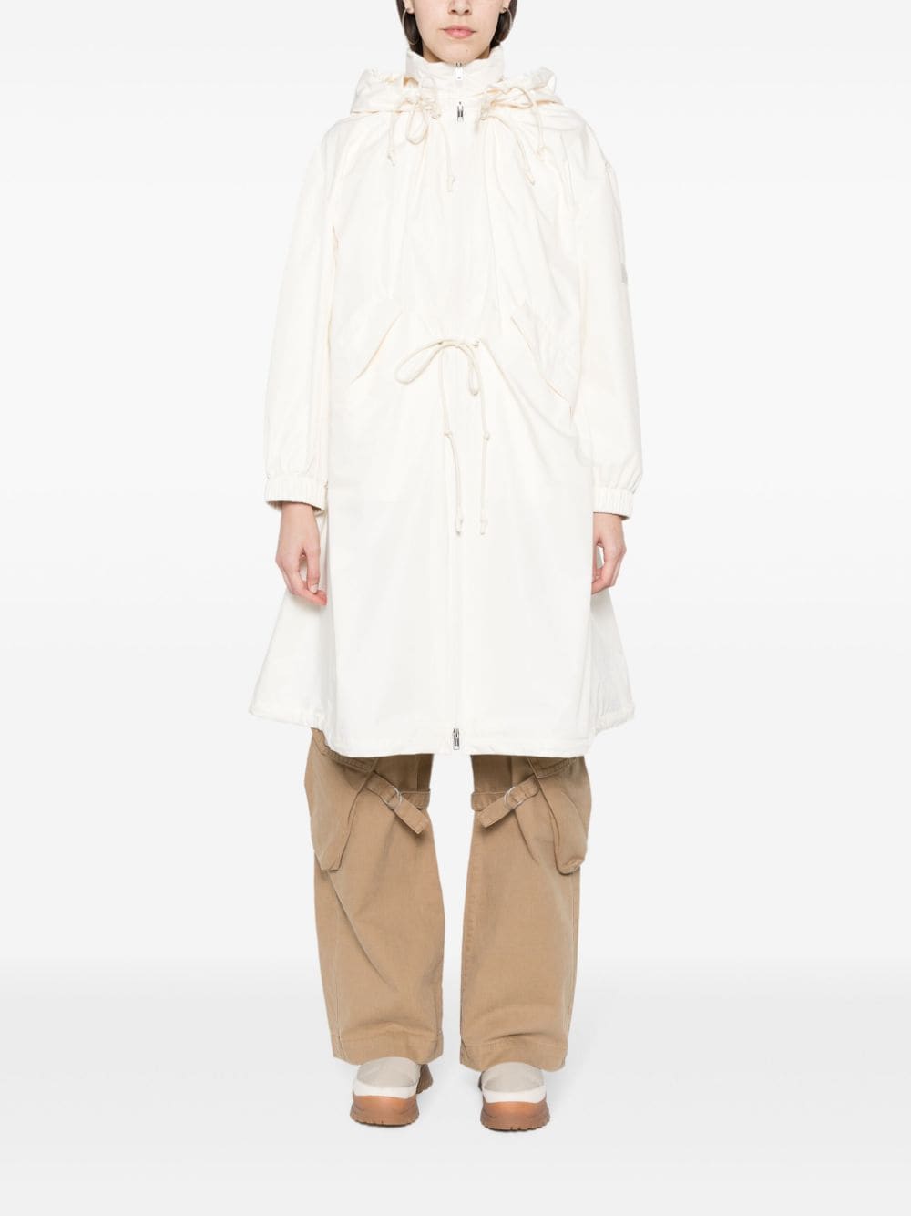 Yves Salomon layered padded coat - Beige