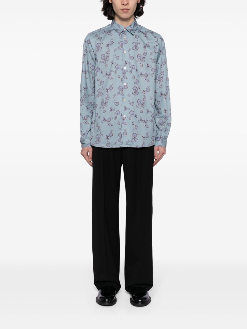 PS Paul Smith Overhemd met paisley-print - Blauw