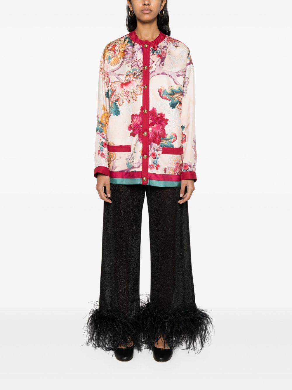 F.R.S For Restless Sleepers Ligea floral-print shirt - Roze