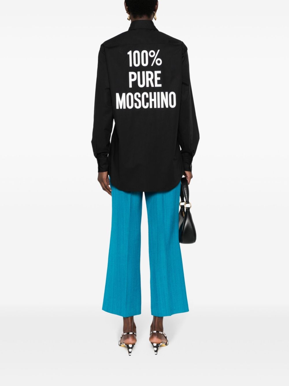 Moschino logo-print shirt - Zwart
