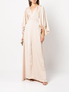 Sachin & Babi Avondjurk met pofmouwen - Beige