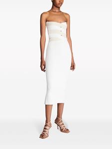 Dion Lee strapless knitted midi dress - Wit