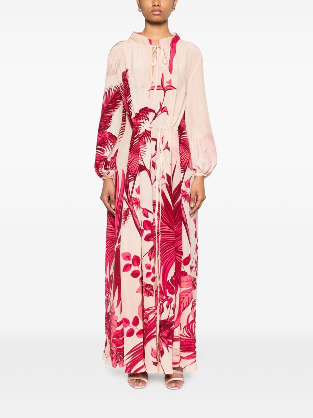 F.R.S For Restless Sleepers Eione floral-print maxi dress - Roze