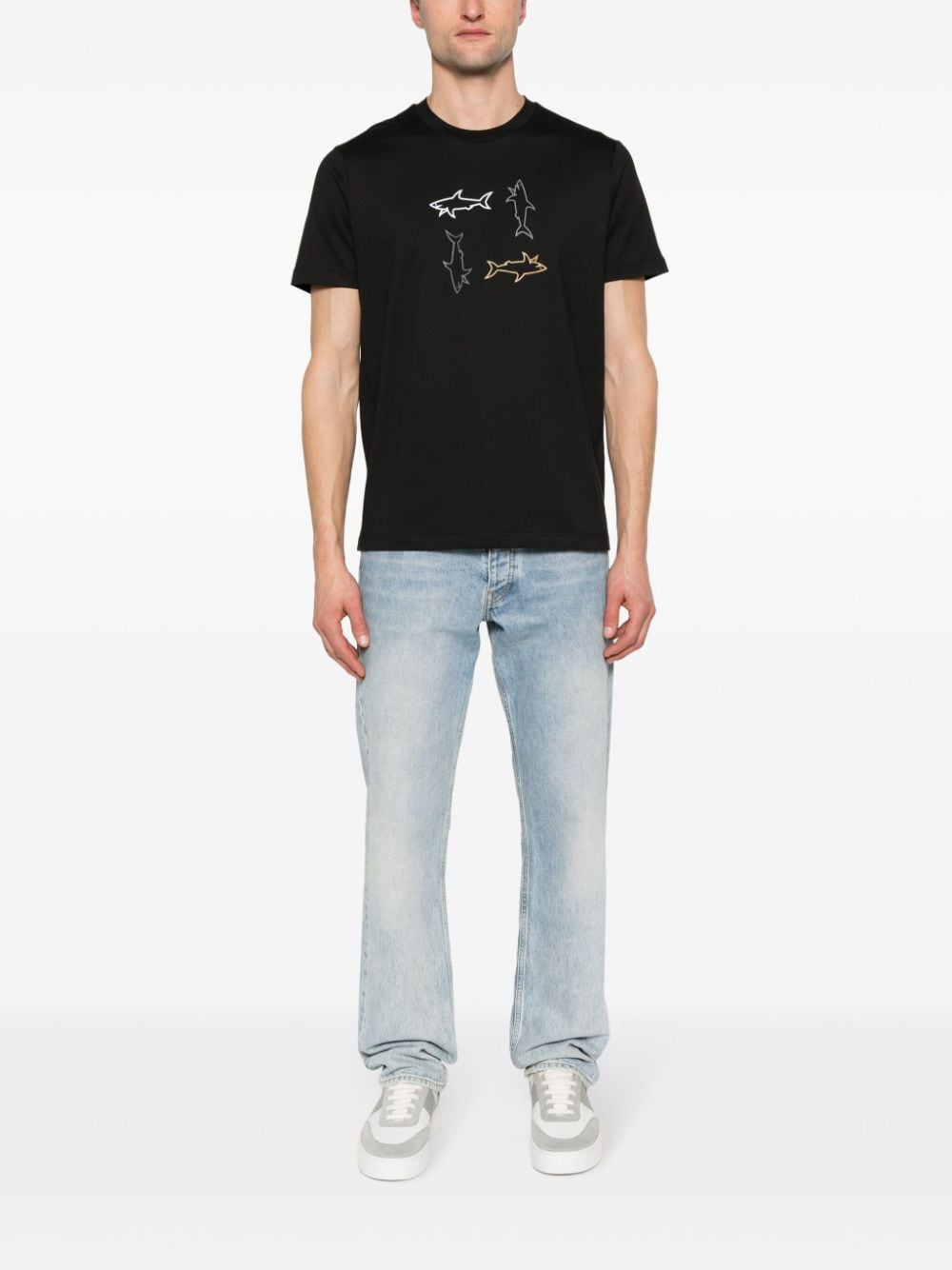 Paul & Shark logo-print T-shirt - Zwart