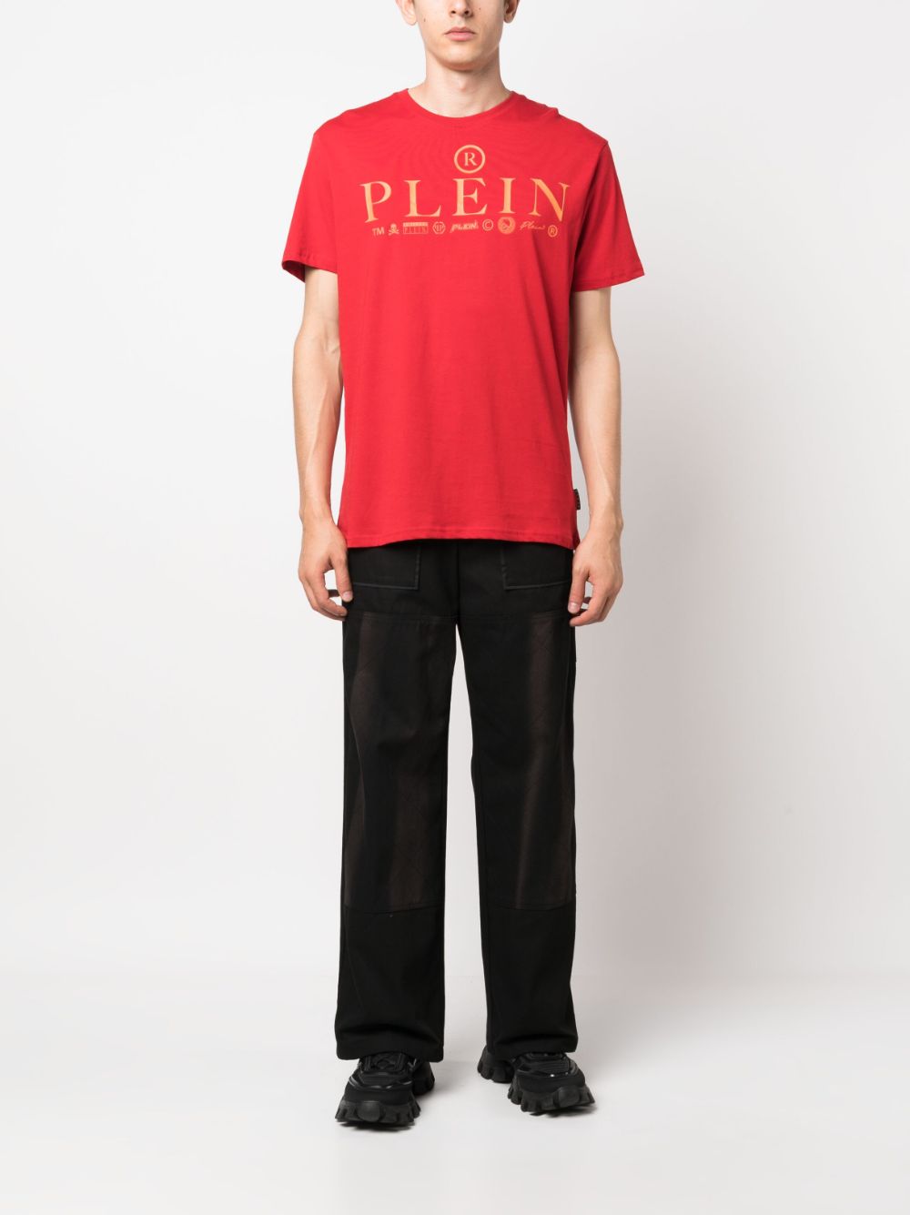 Philipp Plein T-shirt met ronde hals - Rood