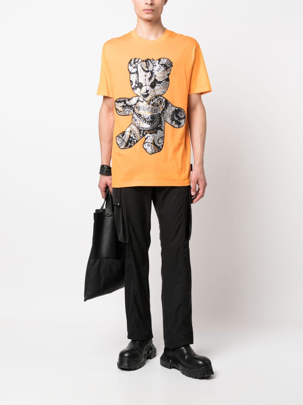 Philipp Plein T-shirt met teddybeerprint - Oranje