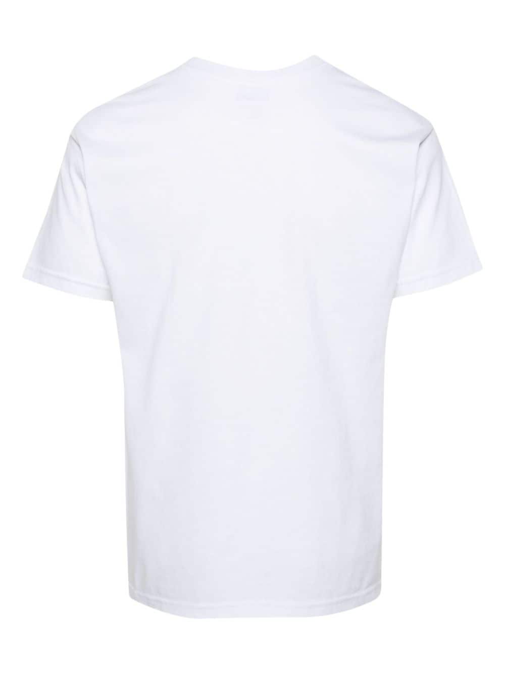 Pleasures logo-print cotton T-shirt - Wit