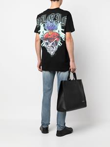 Philipp Plein T-shirt met tatoeageprint - Zwart