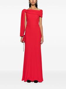 Alexander McQueen draped off-shoulder gown - Rood