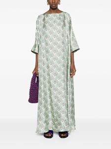 La DoubleJ Maxi-jurk met print - Groen