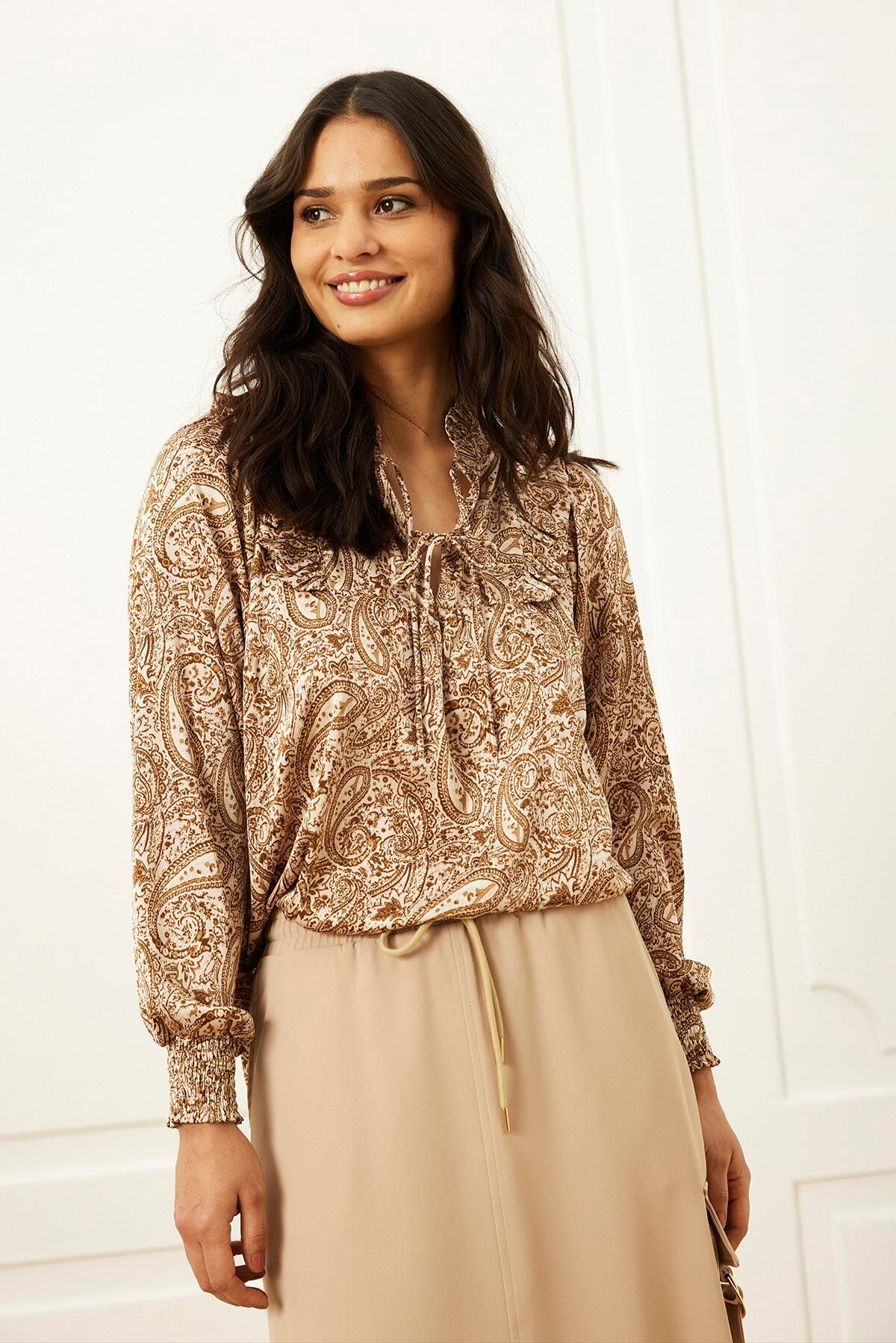 IN FRONT BIANKA BLOUSE 16019 191 (Sand 191)