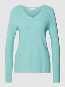 Christian Berg Woman Gebreide pullover met afgeronde V-hals