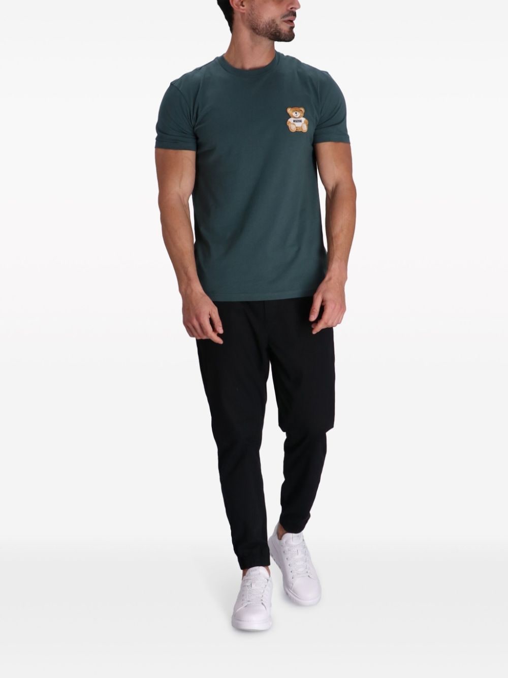 Moschino Teddy Bear-print cotton T-shirt - Groen