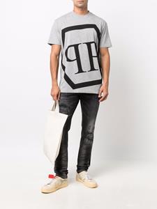 Philipp Plein T-shirt met logoprint - Grijs