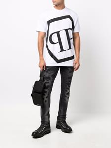 Philipp Plein T-shirt met logoprint - Wit